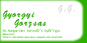 gyorgyi gorzsas business card